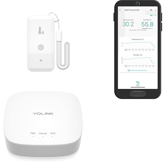 YoLink Smart Wireless Thermometer Hygrometer, Wide Temp Range by YoLink