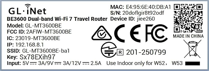 GL.iNet GL-MT3600BE Portable Travel Router, Pocket Wi-Fi 7 Wireless 2.5G Router - Image 9