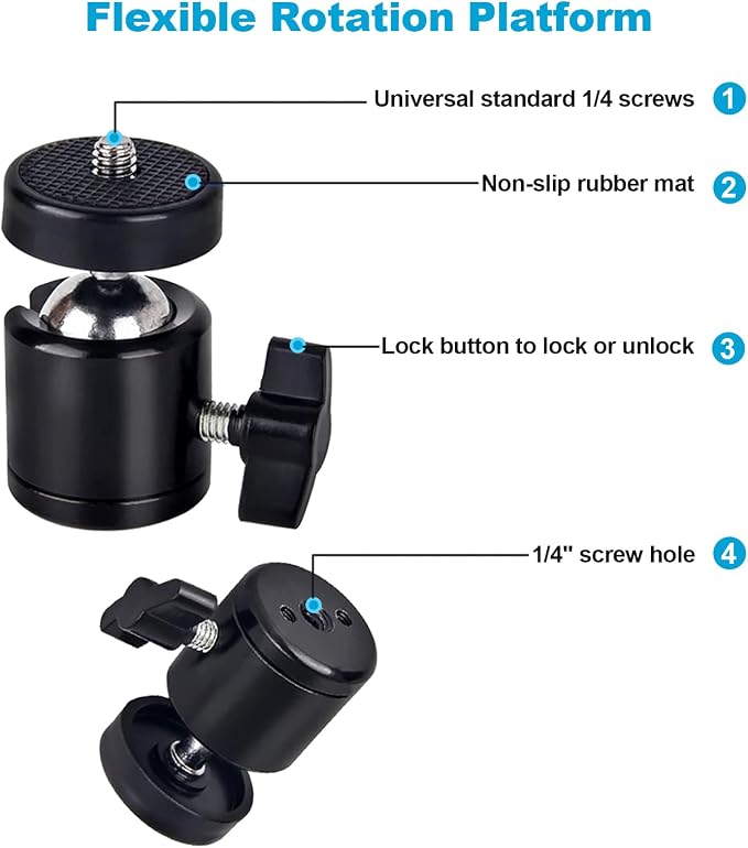 NexiGo Lightweight Mini Tripod for Camera/Phone/Webcam, Extendable Stand - Image 5