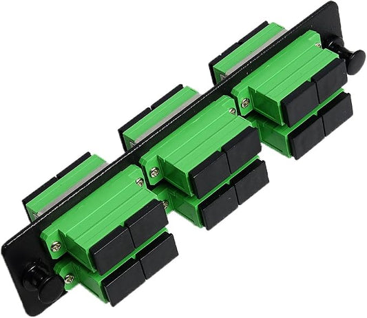 RiteAV LGX Footprint Fiber Optic Cable SC Adapter Patch Panel 6 Ports Loaded by RiteAV