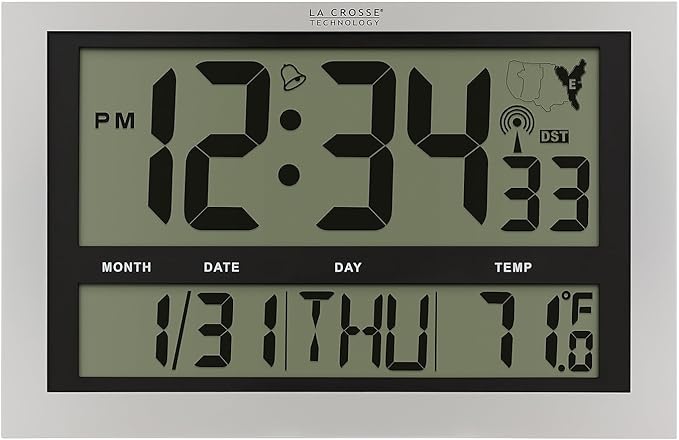 La Crosse Technology Atomic Wall/Table Clock, 10.75-inch H x 16.75-inch W x by LaCrosseTechnology