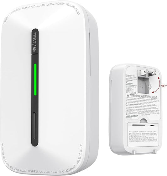 Siterlink Carbon Monoxide Detectors Plug in, 10 Year Replaceable Battery by Siterlink