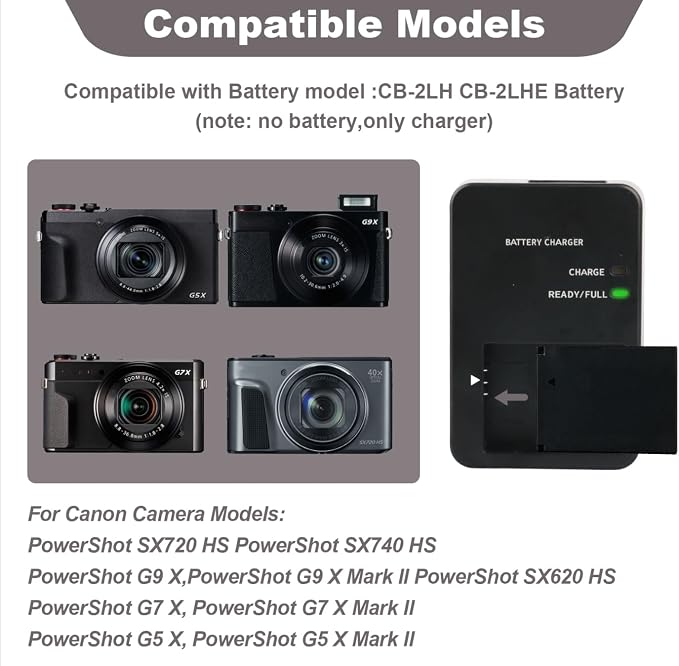CB-2LH CB-2LHT NB-13L Battery Charger - Image 3