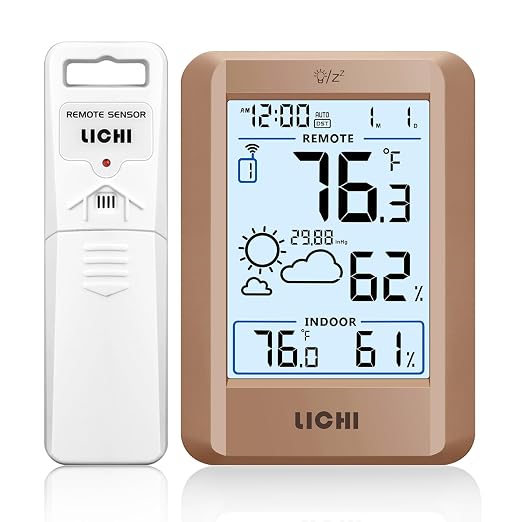 Indoor Outdoor Thermometer Wireless Weather Station External Thermometer by Unknown