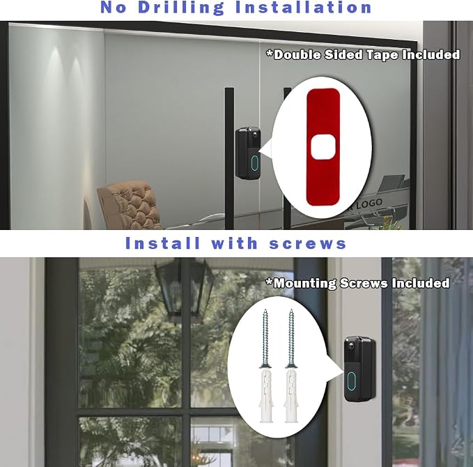 All-New Blink Doorbell Corner Mount, No-Drill Mounting Bracket Adjustable Angle - Image 3