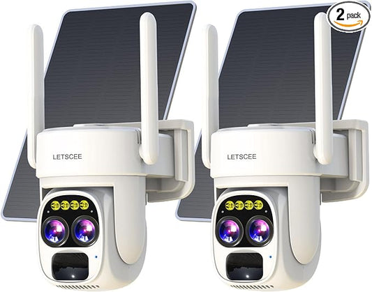 Cameras for Home Security Wireless Outdoor Solar, Alexa Security Camera Outside by LETSCEE