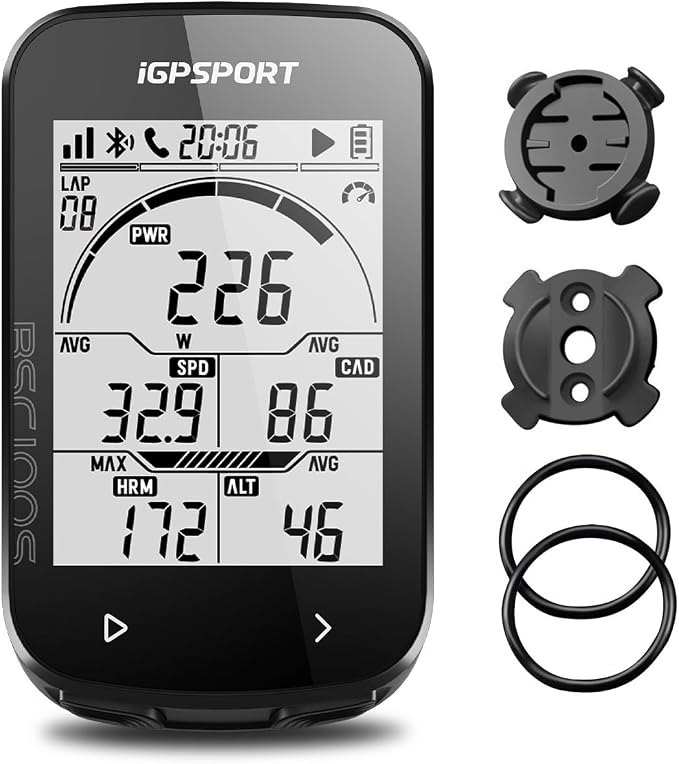 iGPSPORT BSC100S GPS Bike Computer Wireless, 2.6'' LCD Display 40H Rechargeable by iGPSPORT