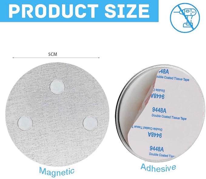 Magnetic Smoke Detector Sticky Pads Magnetic Adhesive Pads 3PCS Magnetic Smoke - Image 2