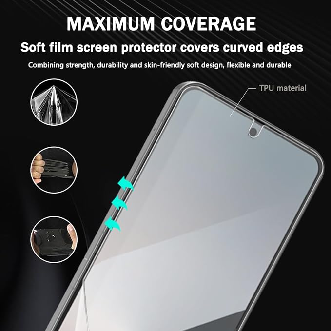 2 Pack Screen Protector for Samsung Galaxy Z Flip 6 Flexible TPU Film - Image 7