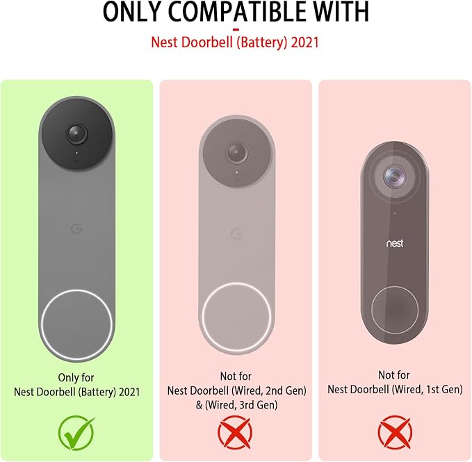 Silicone Case for Google Nest Hello Doorbell 2021 Cover - Image 2