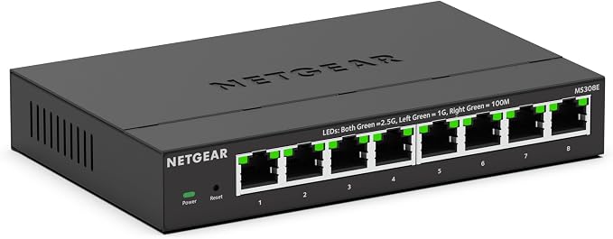 NETGEAR 8-Port 2.5G Multi-Gigabit Ethernet Easy Smart Managed Essentials by NETGEAR