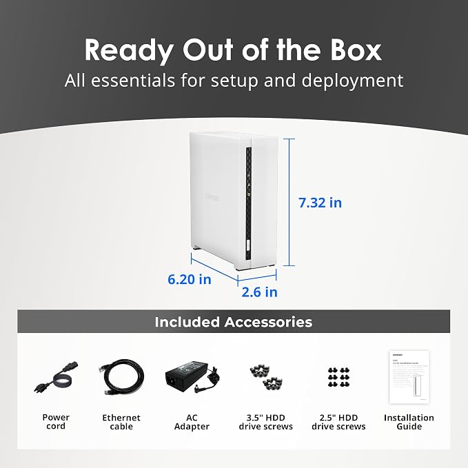 QNAP TS-133-US 1 Bay Affordable Desktop NAS - Image 7