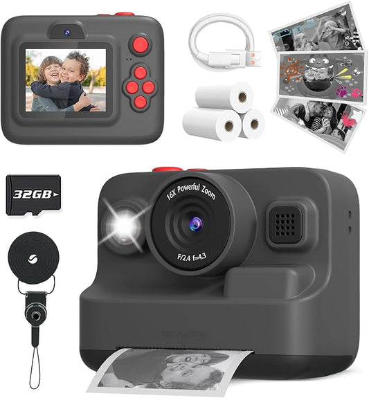 Yehtta Kids Camera Instant Print, Dual-Lens Front Rear Selfie Camera by Yehtta