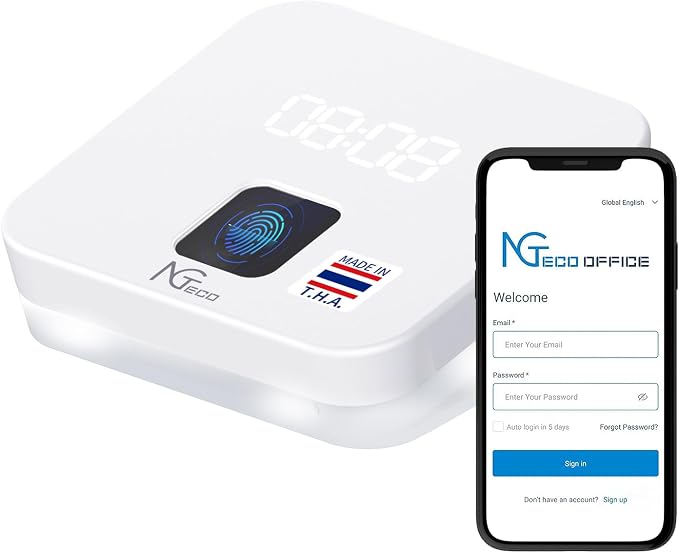 NGTeco Cloud Time Clock for Employees Small Business, Remote Control by NGTeco