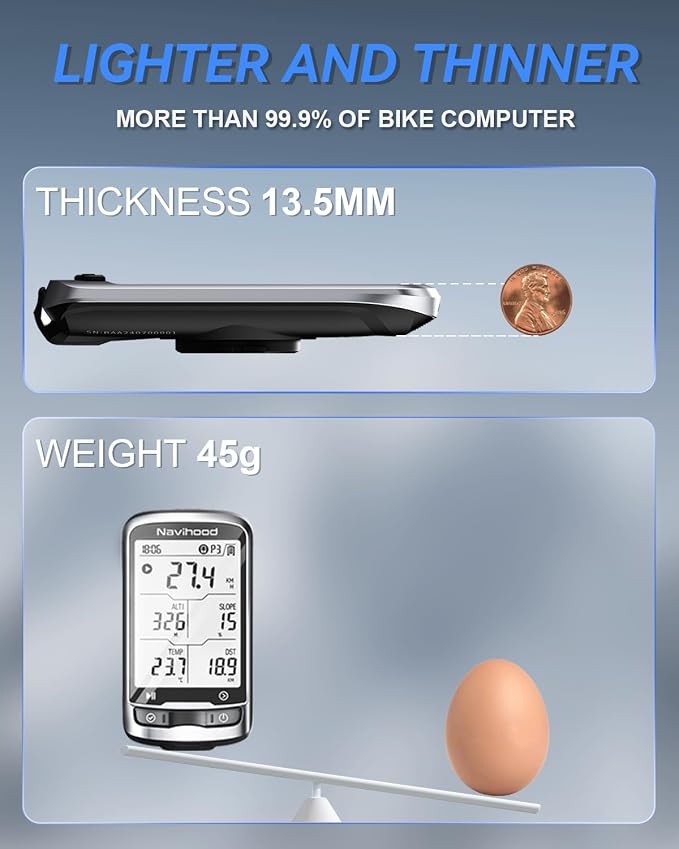L4 Entry Level GPS Bike Computer Wireless, Laminated 2.3" Screen, Ultra Thin - Image 2