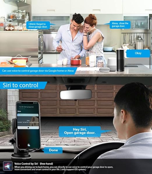 EVERSECU Tuya Smart WiFi Switch Garage Door Opener Controller Compatible - Image 7