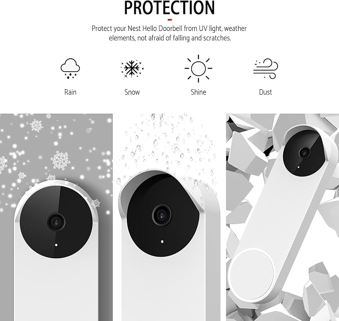 Silicone Case for Google Nest Hello Doorbell 2021 Cover - Image 4