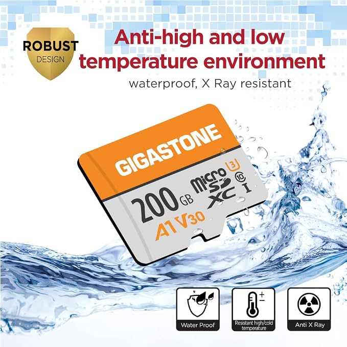 GIGASTONE 200GB Micro SD Card, A1 V30, 4K Video Recording, Compatible - Image 5