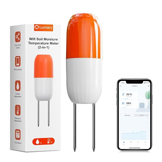 Lumary Wireless WiFi Moisture/Temperature Soil Meter, 2 in 1 Real-time Monitor by Lumary