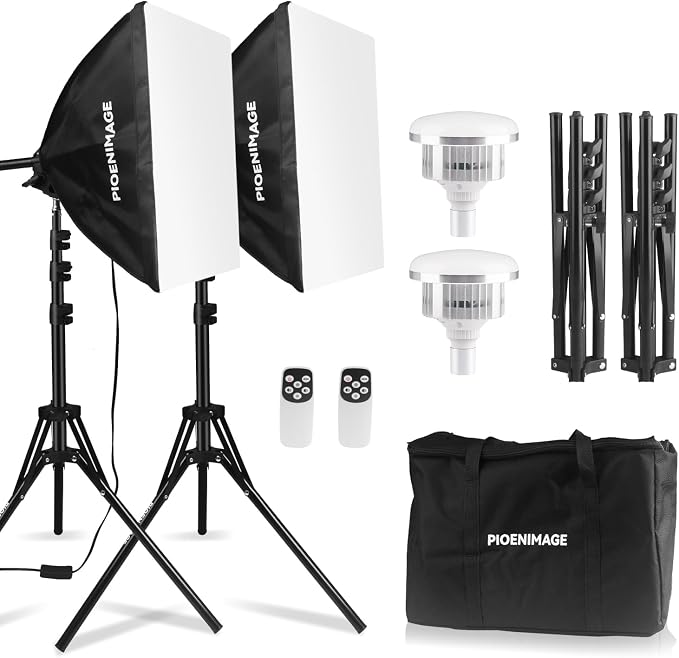 Softbox Lighting Kit, Soft box Photography Lighting Set by PIOENIMAGE
