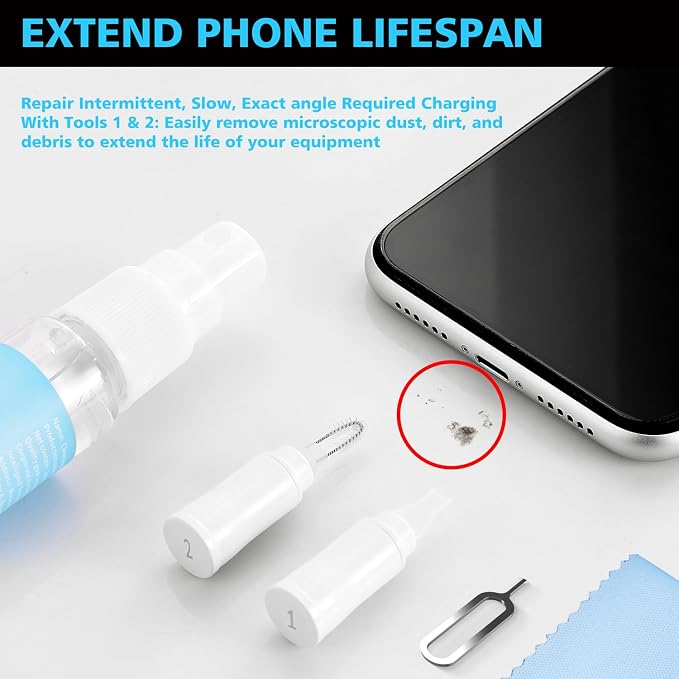 ECASP Cleaner Kit for AirPod, Cell Phone Cleaning Repair & Recovery for iPhone - Image 3