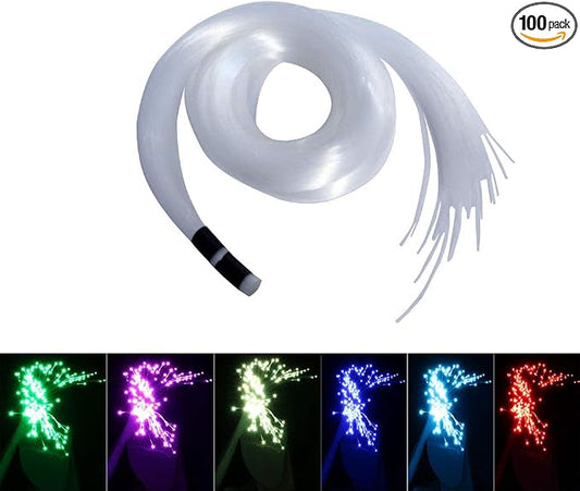 AKEPO PMMA END Glow Fiber Optic 100pcs 9.8ft/3m Ф0.03in Fiber Strands by AKEPO