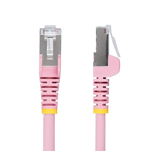 StarTech.com 1ft Pink CAT6a Ethernet Cable, Snagless RJ45, 100W PoE++, 27AWG - Image 2