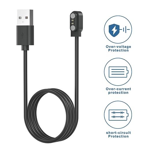 Meliya VeryFit Smartwatch Charger Cable, Magnetic 2 Pin Charging Cable - Image 5