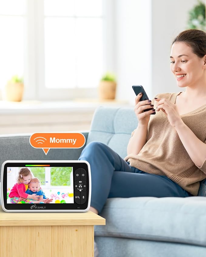 iFamily Split Screen Baby Monitor, Large Display Video Baby Monitor - Image 6