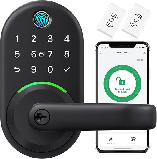 Smart Door Handle Lock with Keypad: Yamiry Fingerprint Smart Knob by YAMIRY