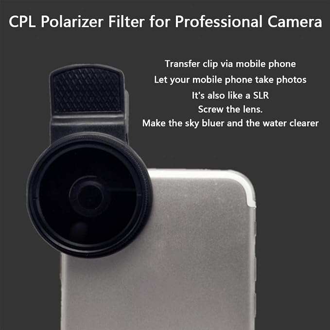 37mm CPL Filter, Universal Circular Polarizer Lens Filter, Cell Phone Lens - Image 5