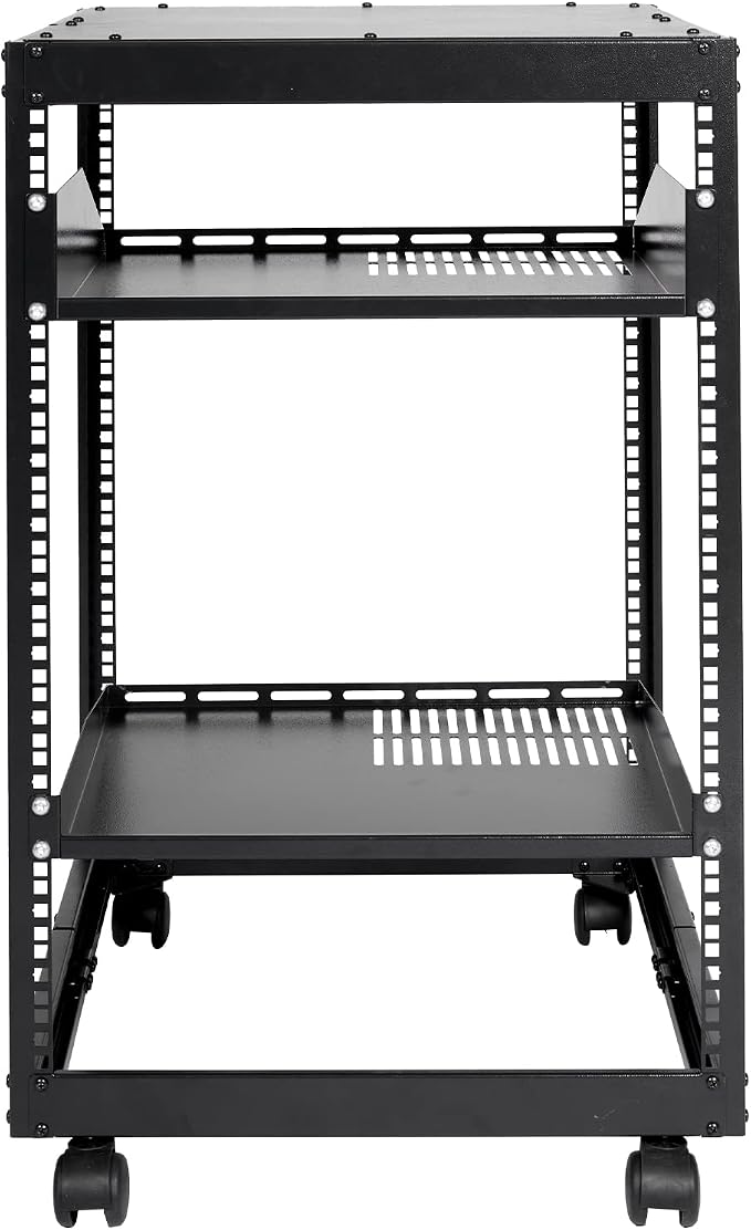 VEVOR 15U Open Frame Server Rack, Free Standing or Wall Mount Network Server - Image 9