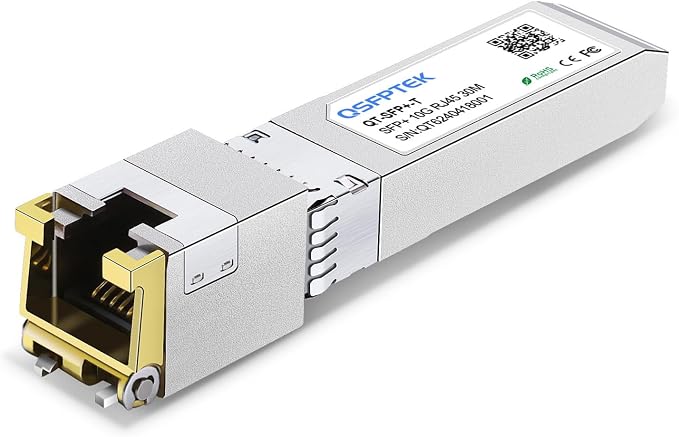 10GBASE-T SFP+ to RJ45 Transceiver, 10G Ethernet Copper Module, Optical SFP RJ by QSFPTEK