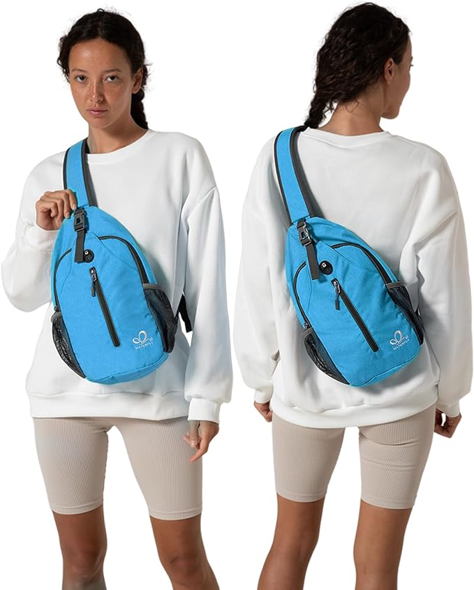 WATERFLY Crossbody Sling Backpack Sling Bag Travel Hiking Chest Bag Daypack - Image 6