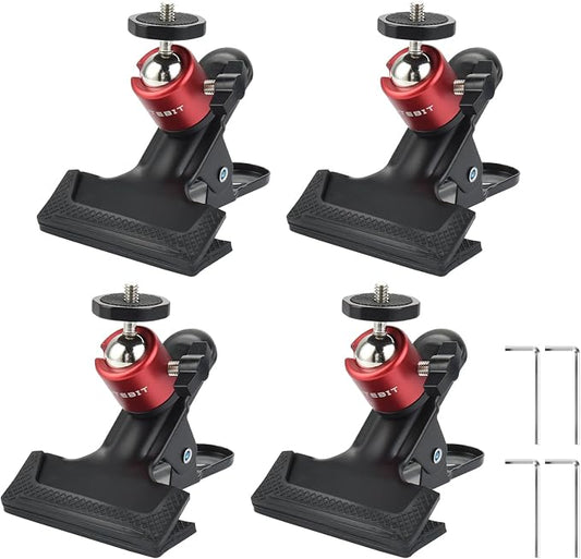 UTEBIT Camera Clamp Mount Tripod Camera Clip 360 Degree Swivel Webcam Mount by UTEBIT