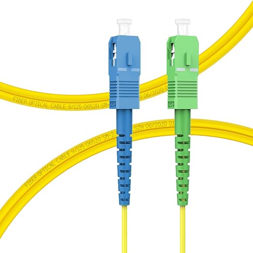 FLYPROFiber- OS2 SC UPC to SC APC Fiber Patch Cable, Single Mode Fiber Optic by FLYPROFiber