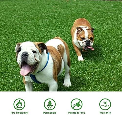 Fas Home Artificial Grass Turf 11x14 ft, Fake Grass Rug - Image 2