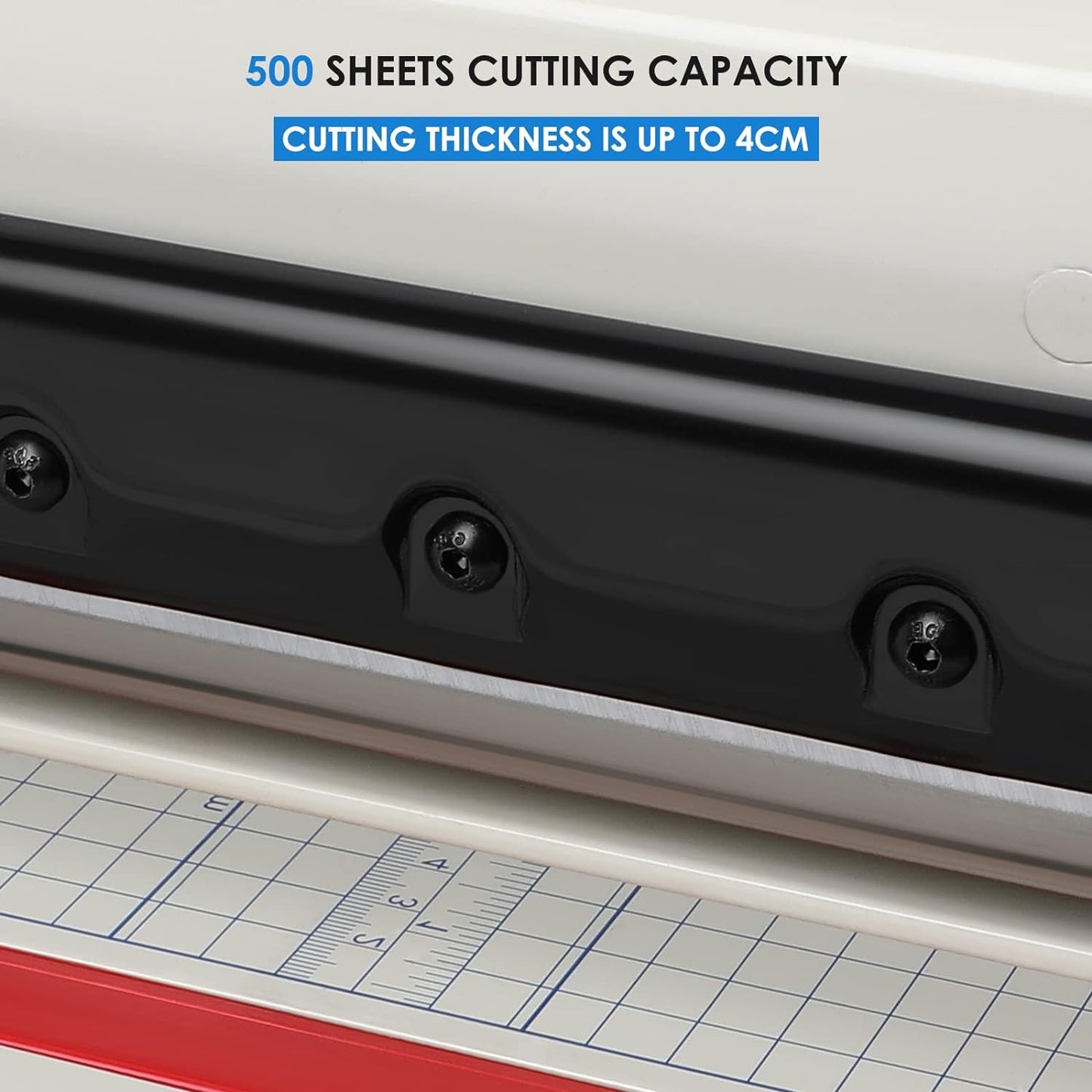 Heavy Duty Paper Cutter,17 Inch Guillotine Paper Cutter, One Replacement Blade for Free Cortadora de Papel 500 Sheets Papers, Paper Scrap Slicer Trimmer for Cardstock Cards Office Home School