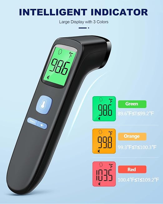 No-Touch Forehead Thermometer for Adults, Infrared Digital Baby Thermometer for - Image 3