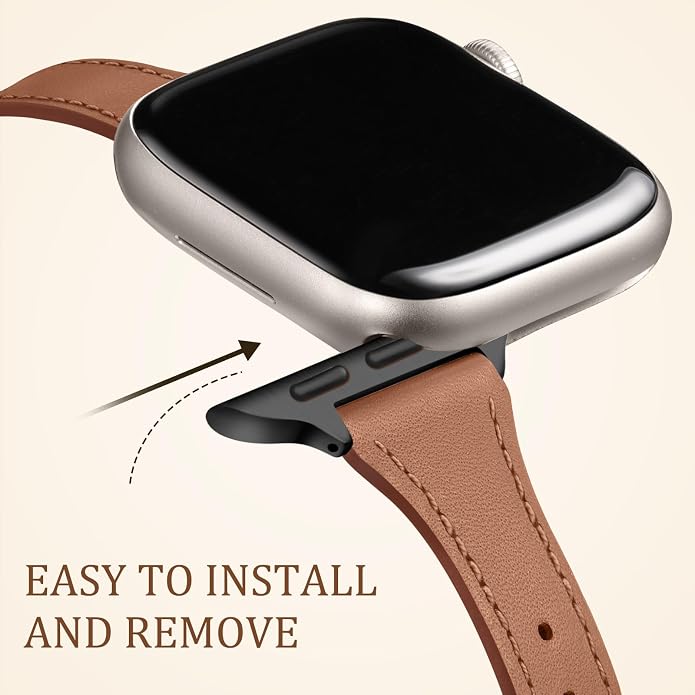 Charlam Slim Leather Band Compatible - Image 4