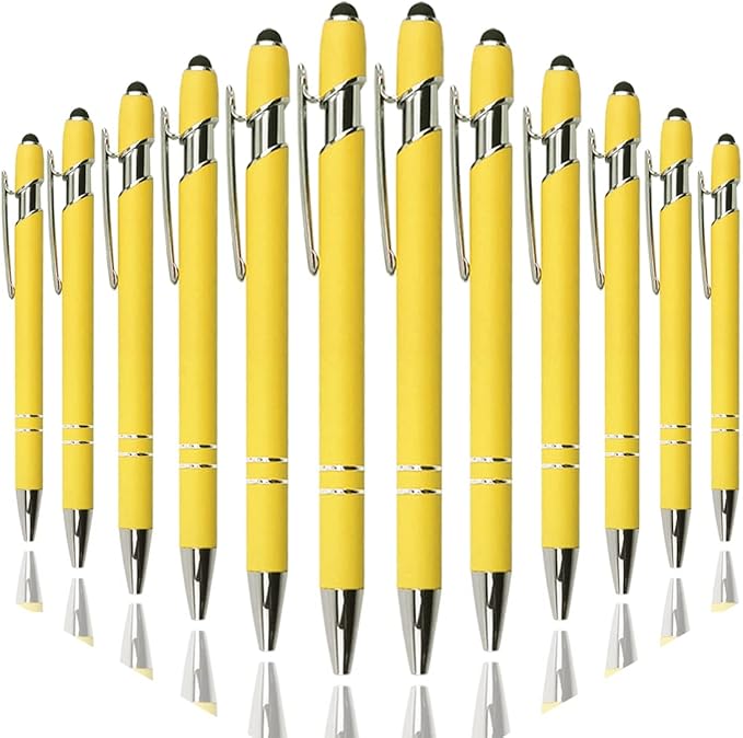Oddmoal Ballpoint Pen with Stylus Tip, Soft Touch Click Metal Pen, 1.0mm Medium by Oddmoal