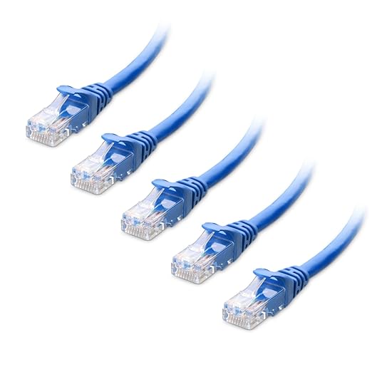 Cable Matters 10Gbps 5-Pack Snagless Cat 6 Ethernet Cable - 4ft by CableMatters