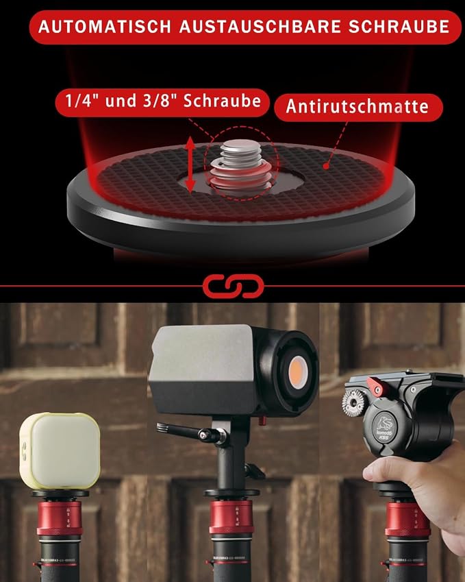 IFOOTAGE Cobra 3 Monopod with Pedal C180F-P with Fulid Head K5S, Carbon Fiber - Image 4