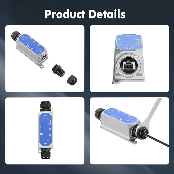 IP67 Outdoor Gigabit PoE Passthrough Switch - 1 In 1 Out Extender - Image 7