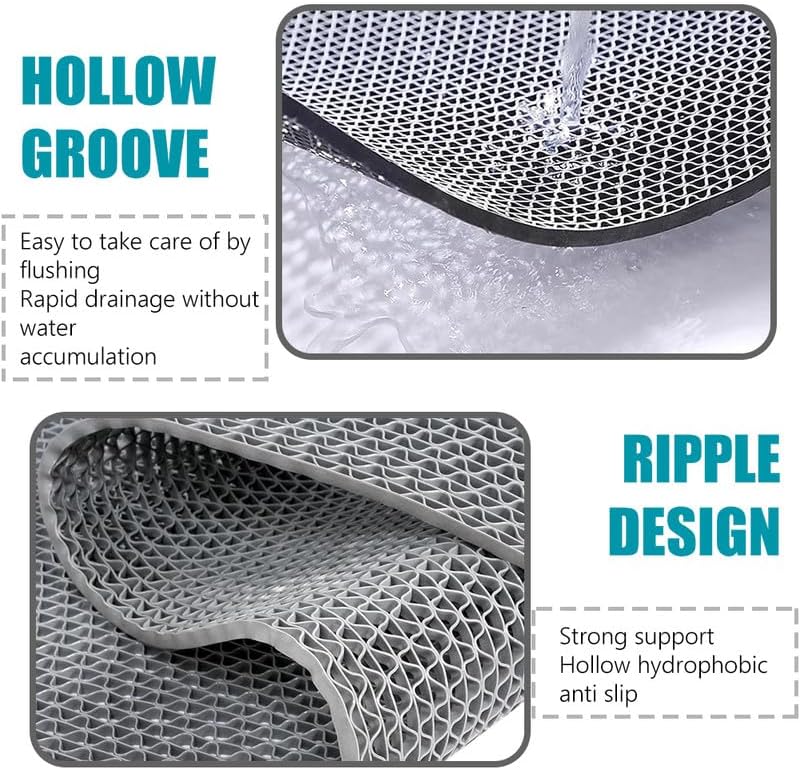 Anti Slip Drainage Mat Cutable Pool Flooring Bathroom Mats 3FTX74FT PVC Mesh - Image 4