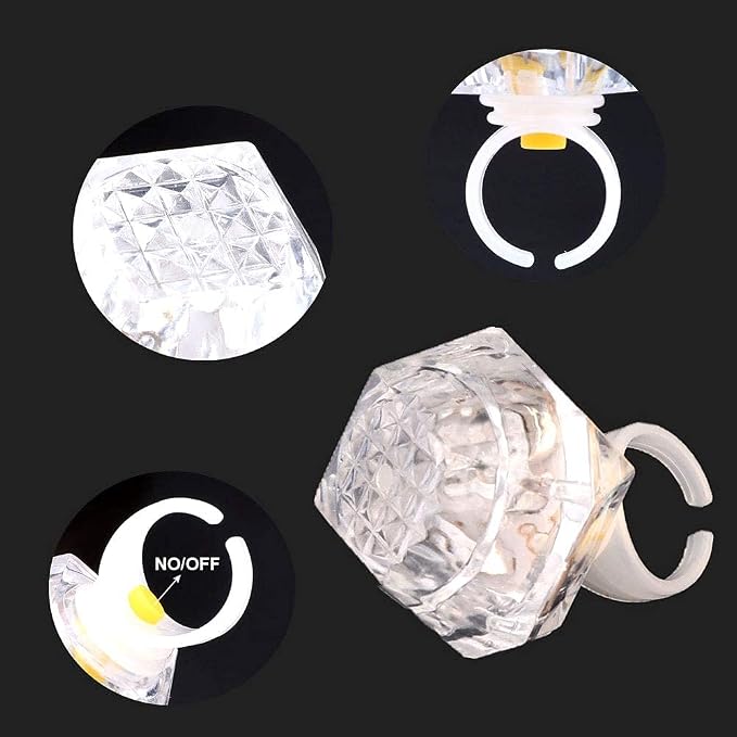 Flashing Led Light up Rings Toys, Colorful Blinking Bumpy Rings - Image 2