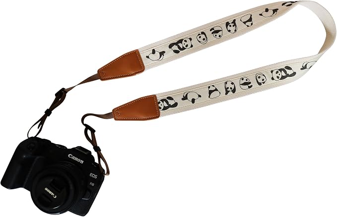 Original Design, Personalized Adjustable Cute Cotton PANDA Camera Strap by Unknown
