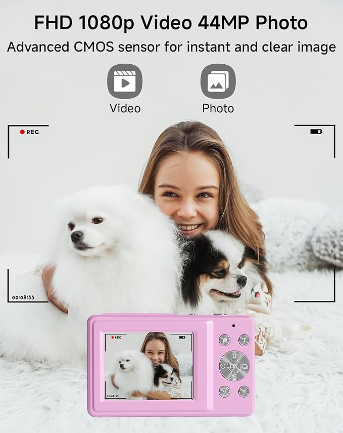 Digital Camera, FHD 1080P 44MP Point and Shoot Digital Camera - Image 2