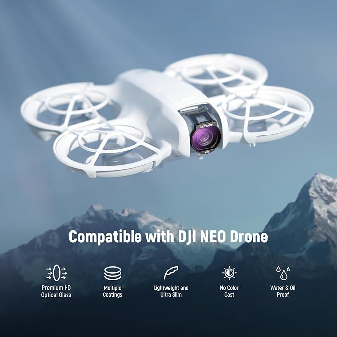 Neewer ND Filter Set for NEO Drone, 4 Pack ND8/ND16/ND32/ND64 Neutral Density - Image 2