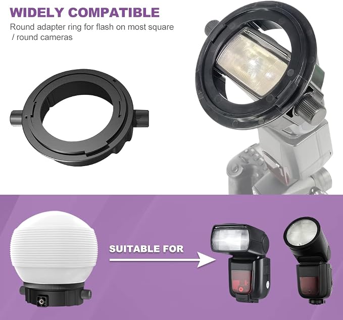 Photography Lighting Flash Diffuser Set, LENSGO Professional Flash Kit Flash - Image 2